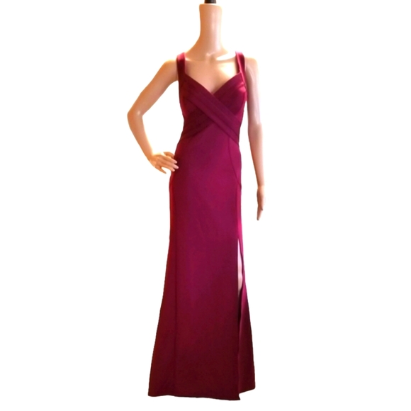 Emerald Sundae Front Crossover Scuba Gown - Picture 2 of 11